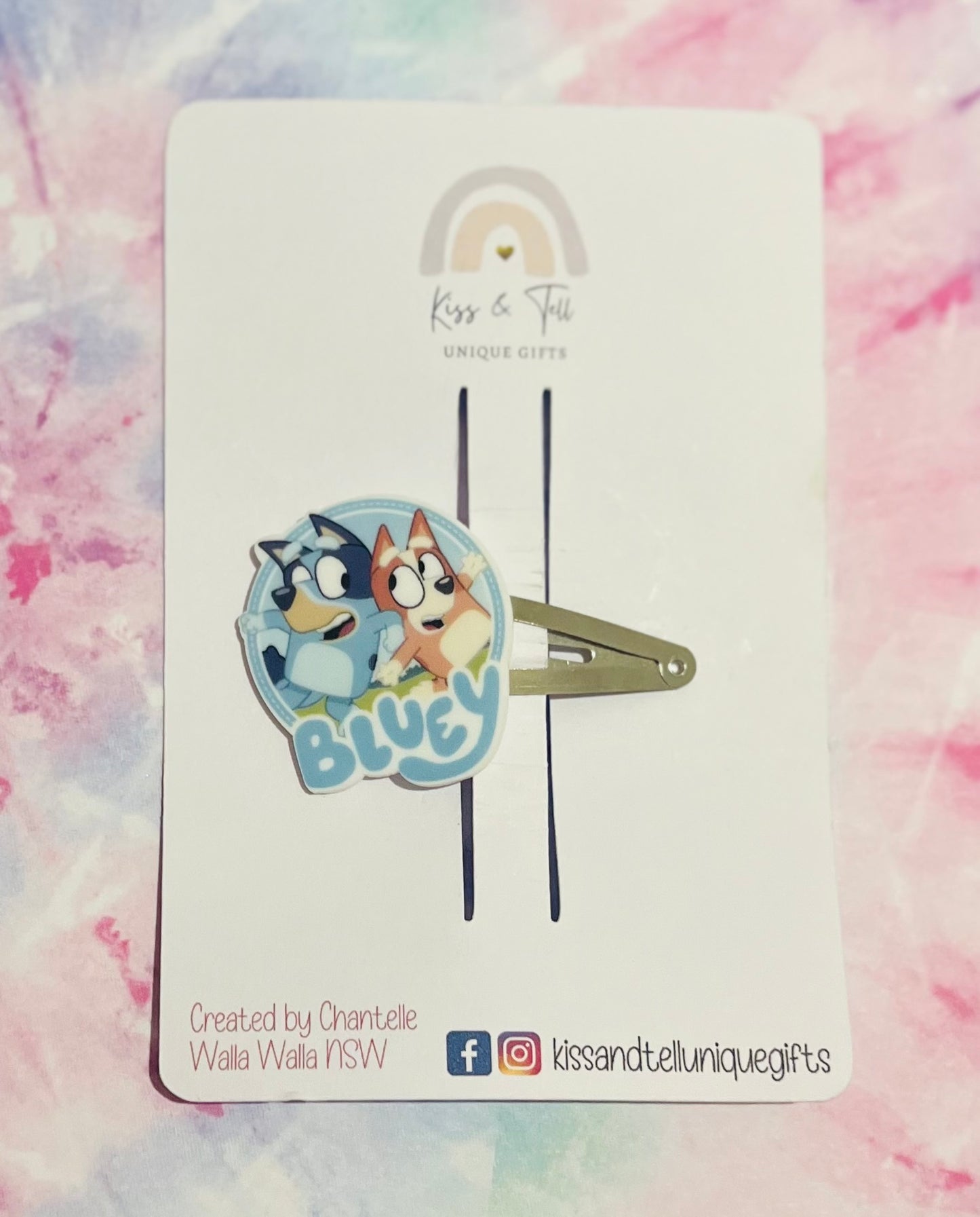 Bluey & Bingo Circle Hair Clips