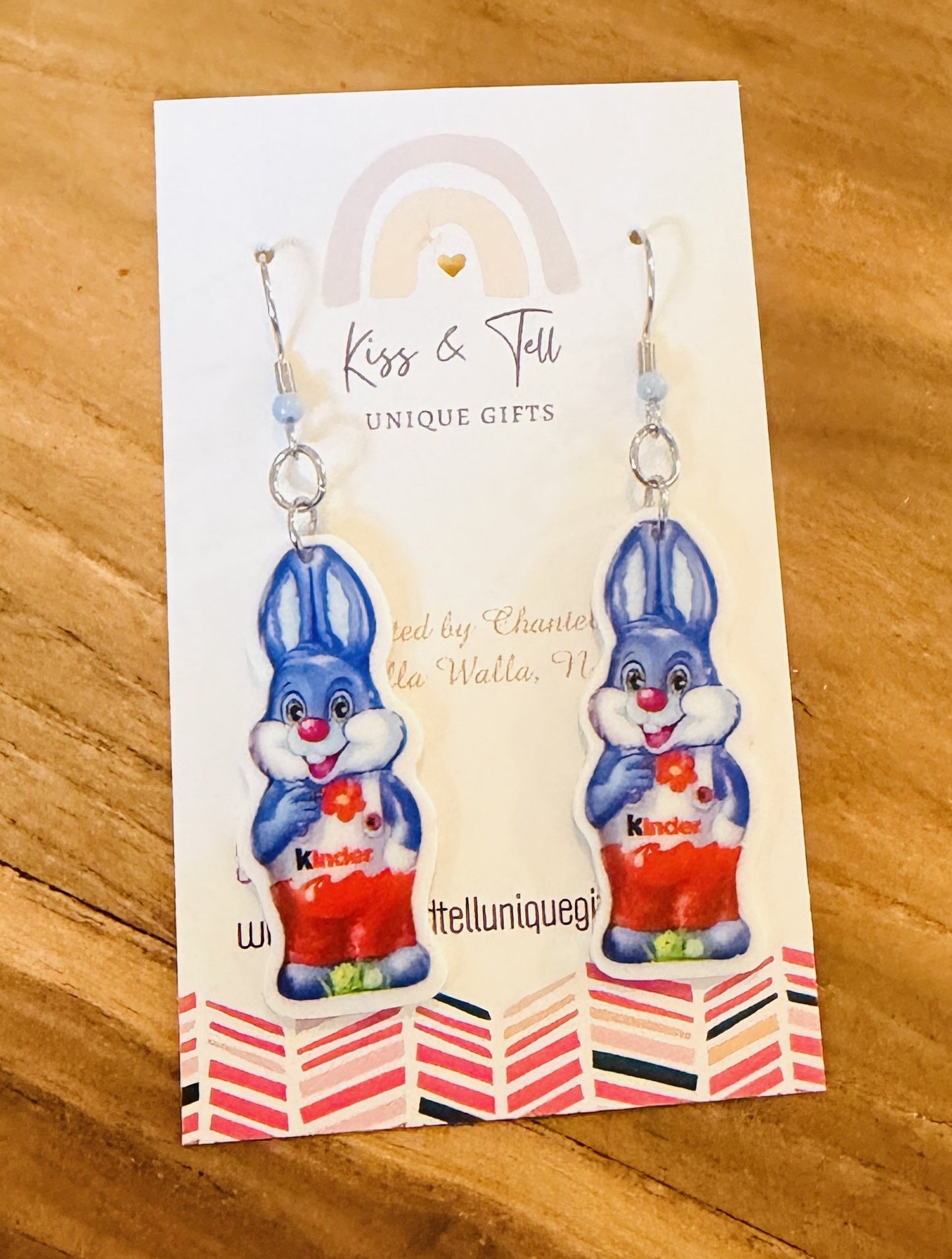 Kinder Chocolate Bunny Earrings