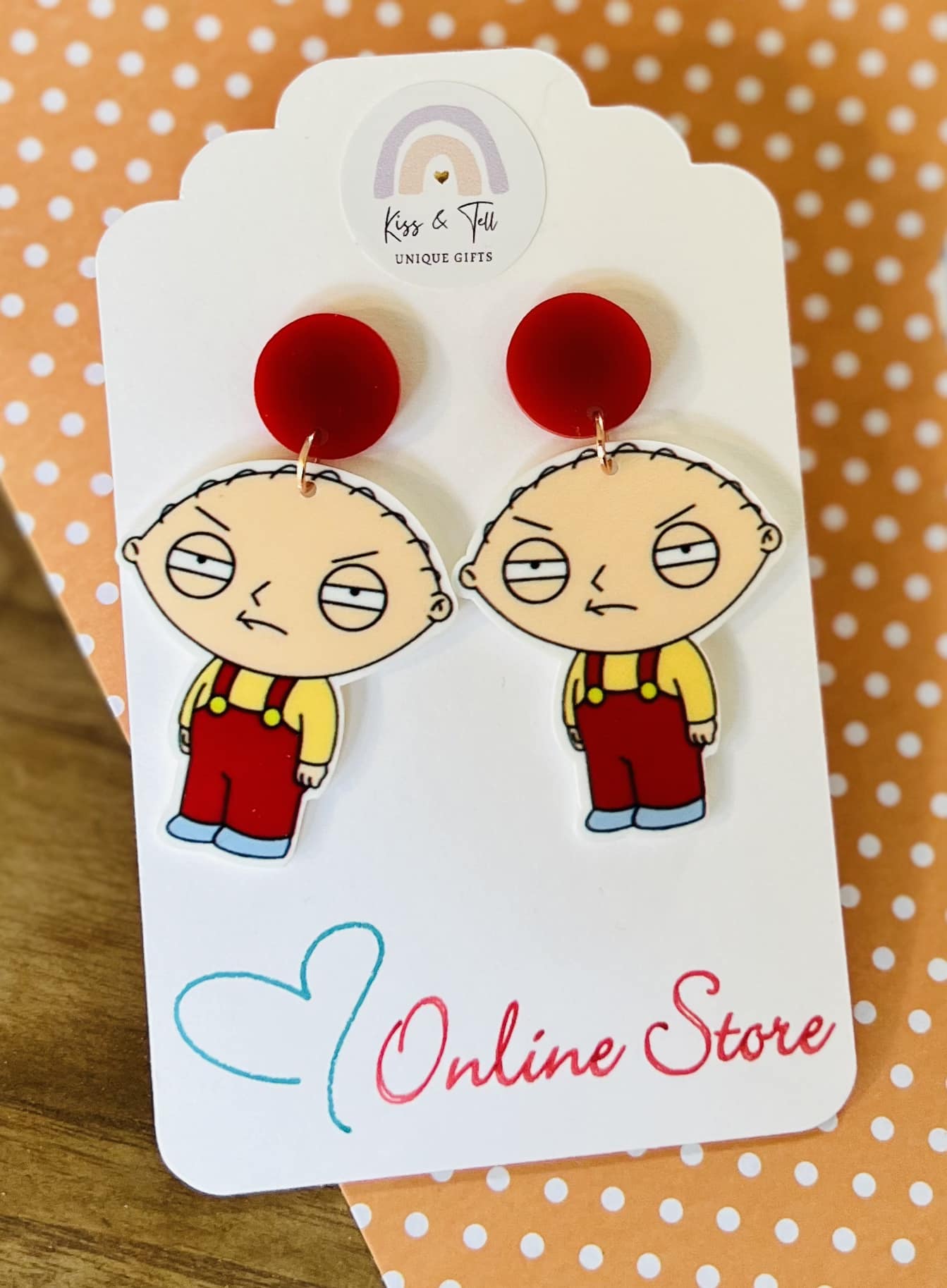 Stewie Character Drop Earrings