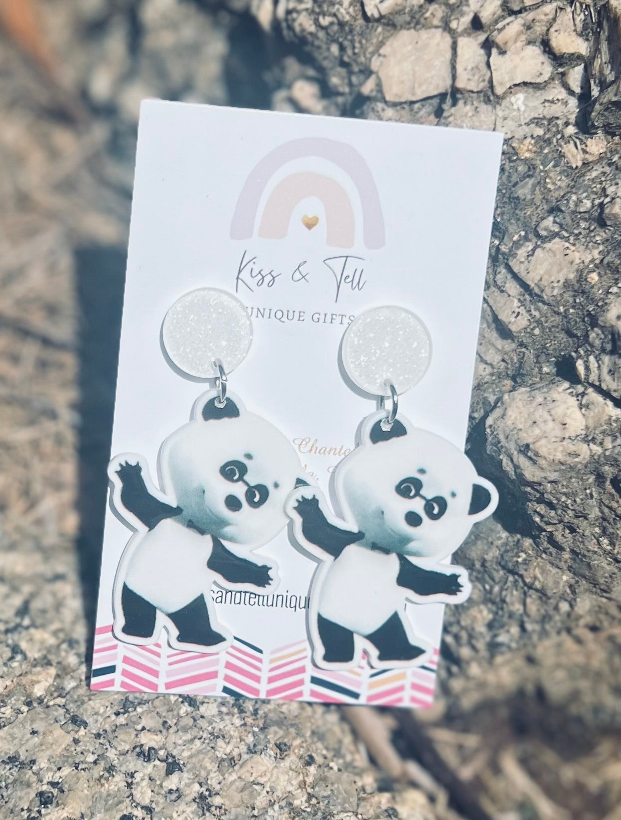 Cute Panda Bear Dangle Earrings