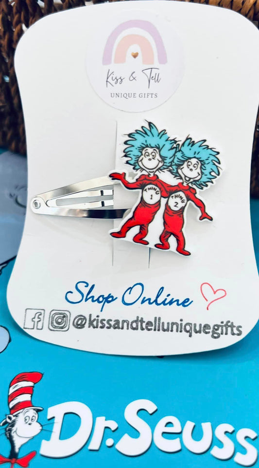 Thing 1 & Thing 2 Hair Clip