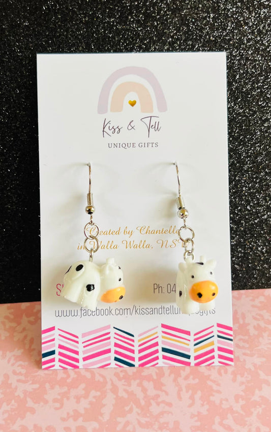 Cow Dangle Earrings