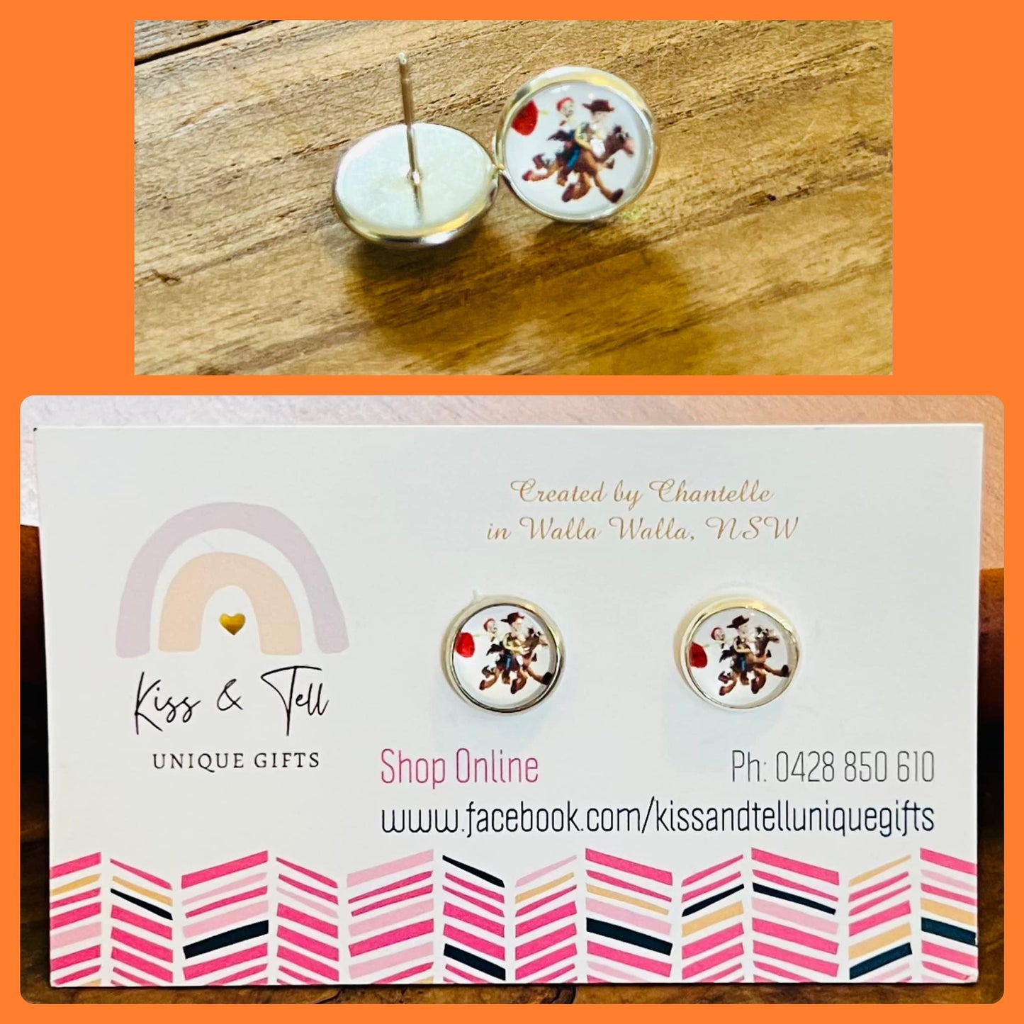 Jessie, Woody & Bullseye Small Stud Earrings