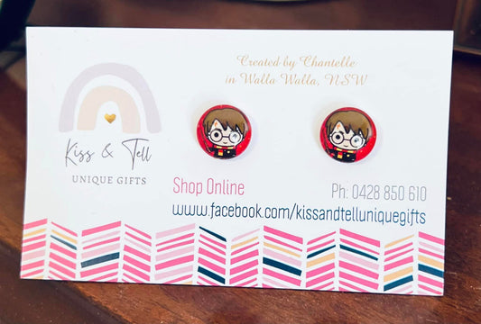 Harry Potter Glass Stud Earrings