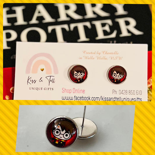 Harry Character Glass Stud Earrings