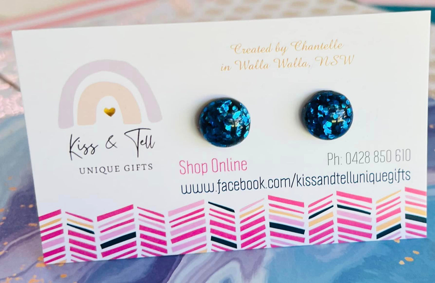 Glitter Stud Earrings