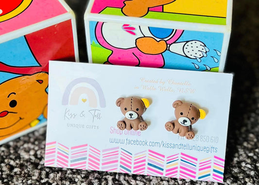 Teddy Bear Stud Earrings