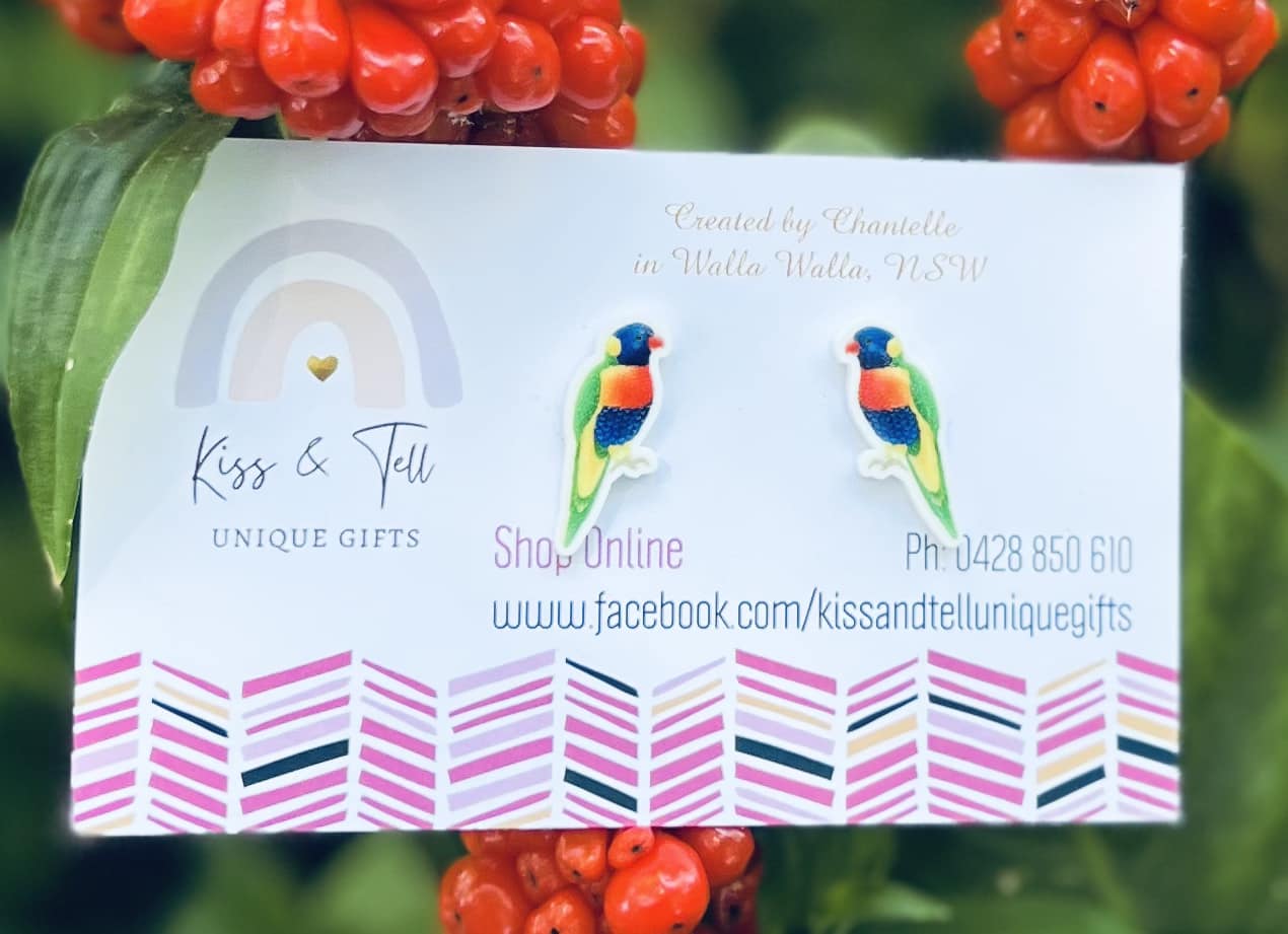 Parrot Bird Stud Earrings