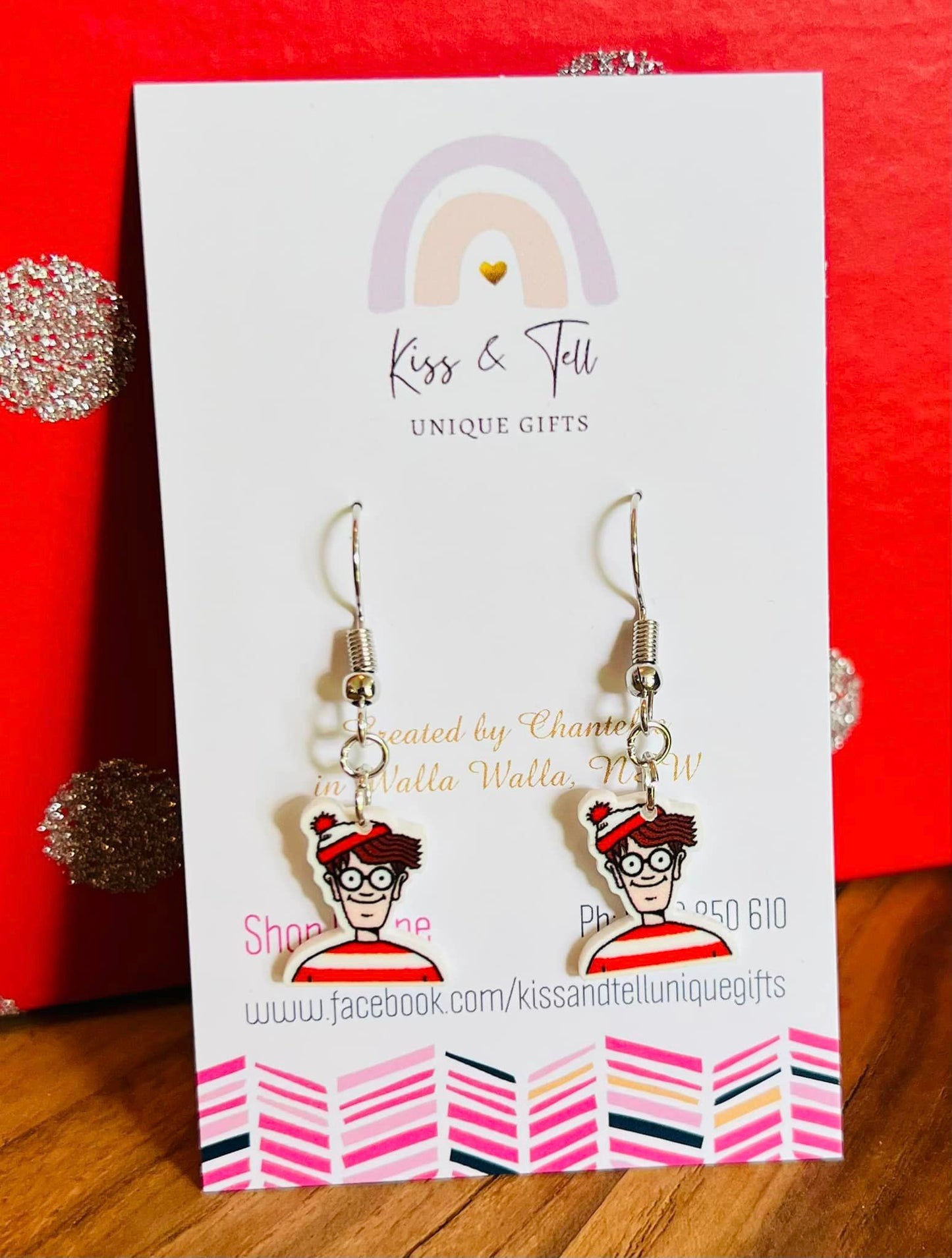 Small Wally Character Dangle Earrings