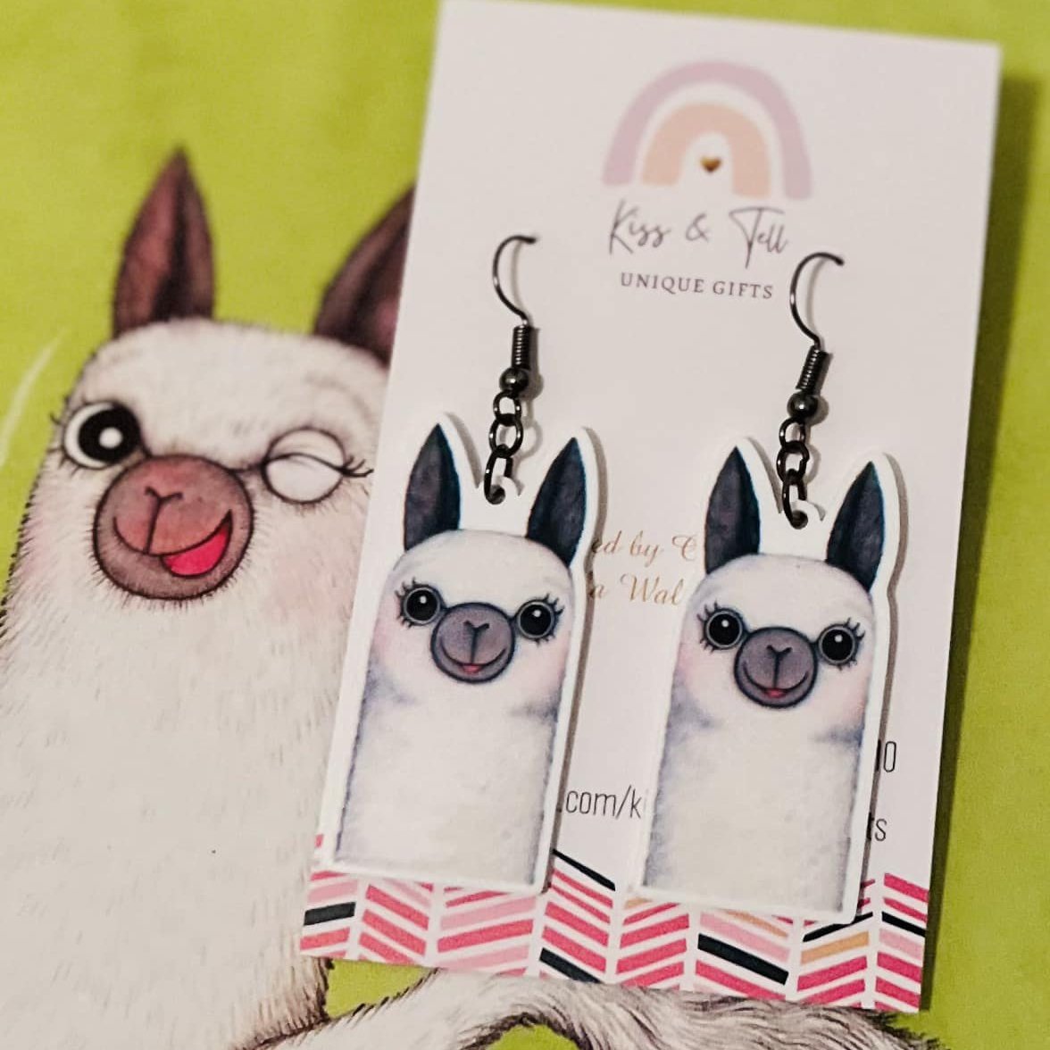 Macca the Alpaca Dangle Earrings