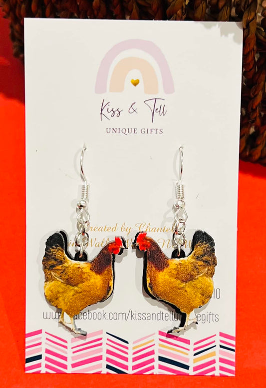 Hen Chook Dangle Earrings