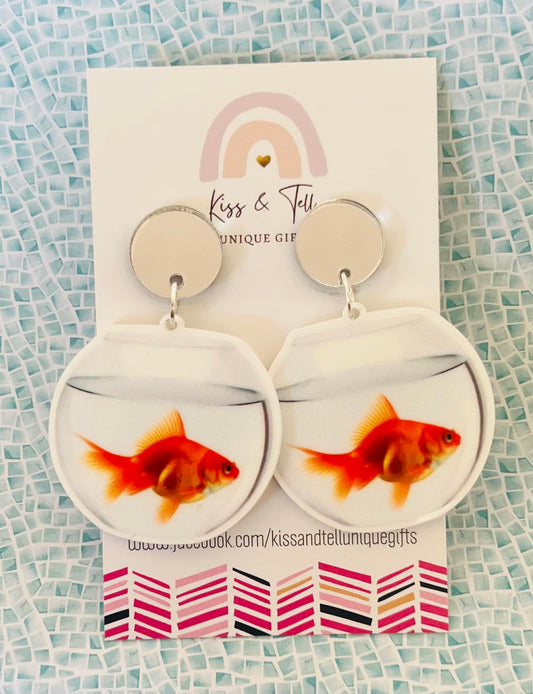 Fish Bowl Dangle Earrings