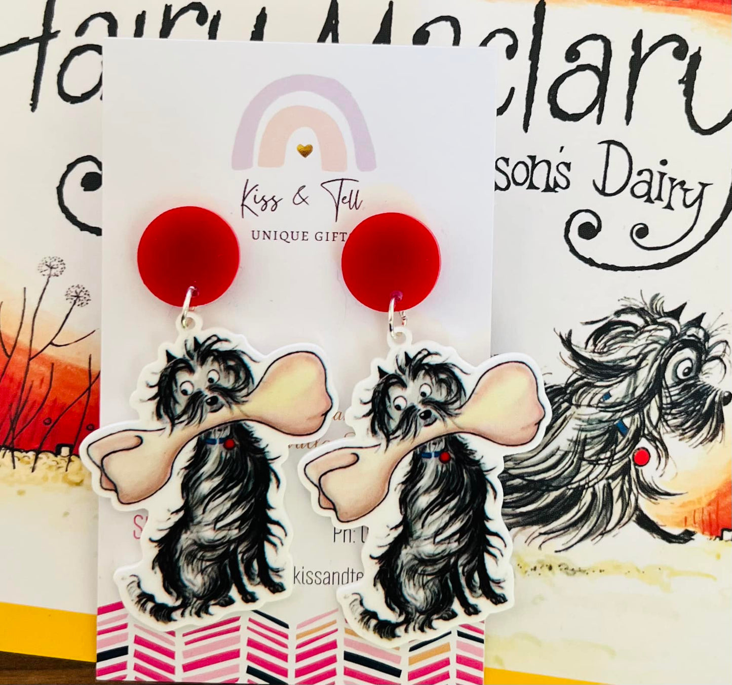 Hairy Maclary Dog Book Earrings