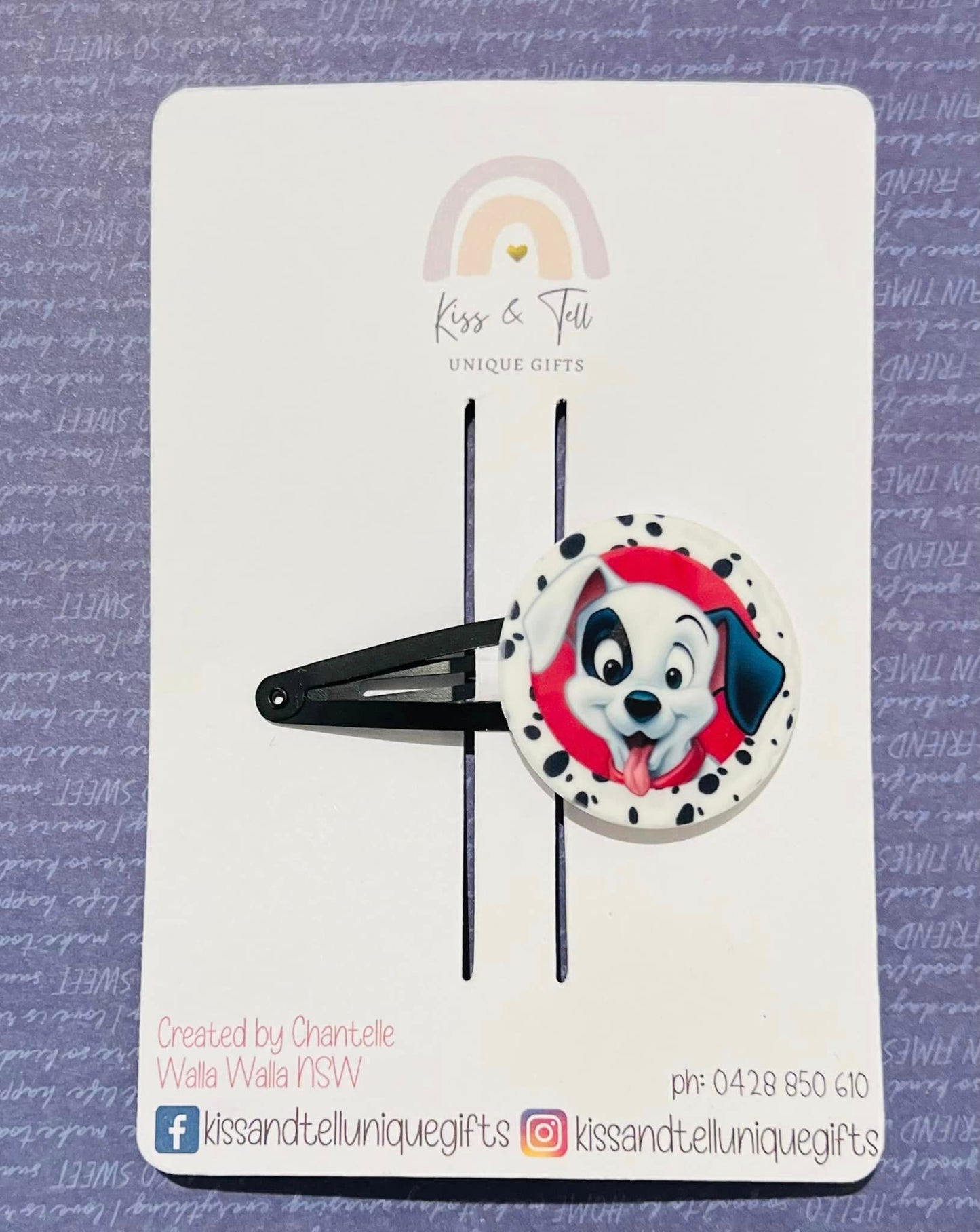 Dalmatian Puppy Hair Clip