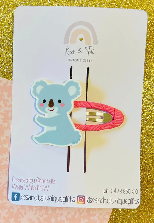 Koala Ribbon Hair Clip