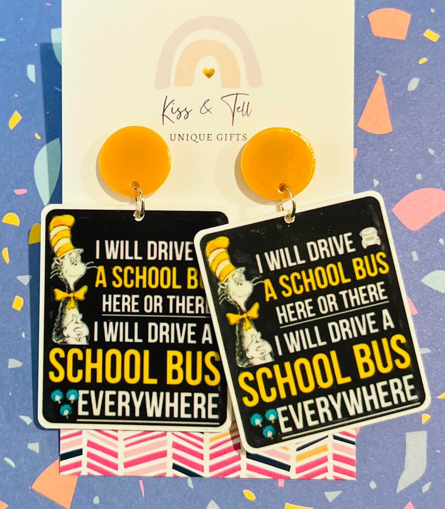 Bus Driver Statement Dangle Earrings