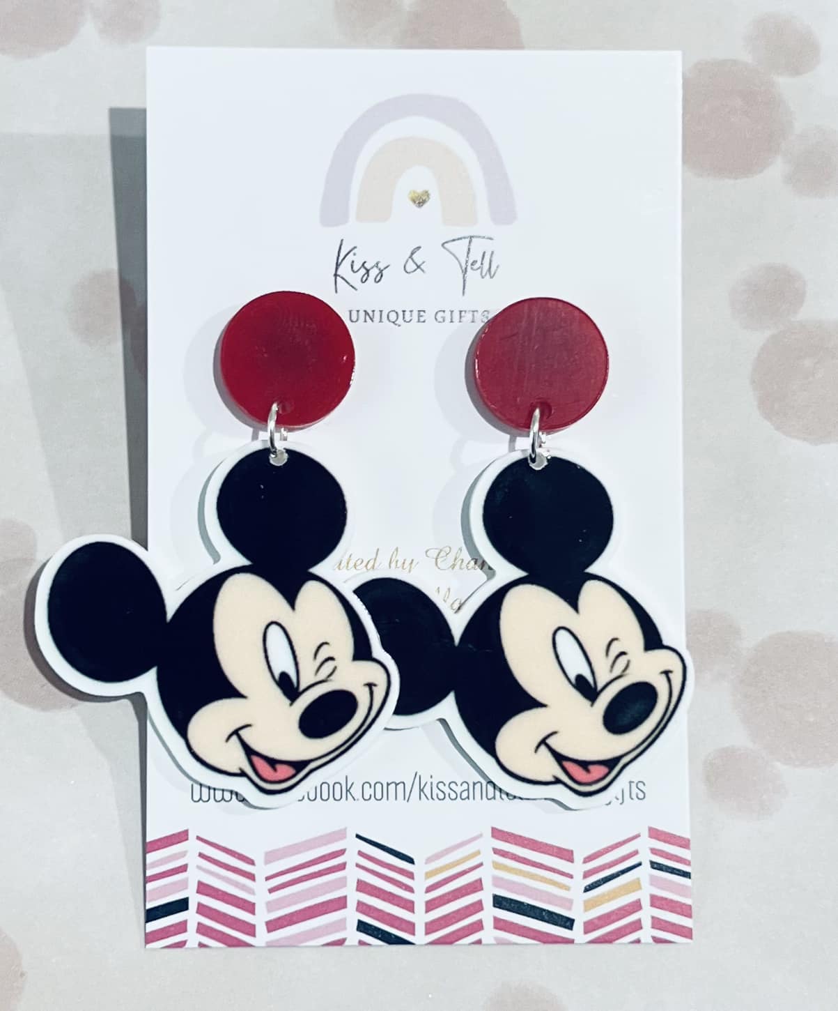 Winking Mouse Drop Earrings