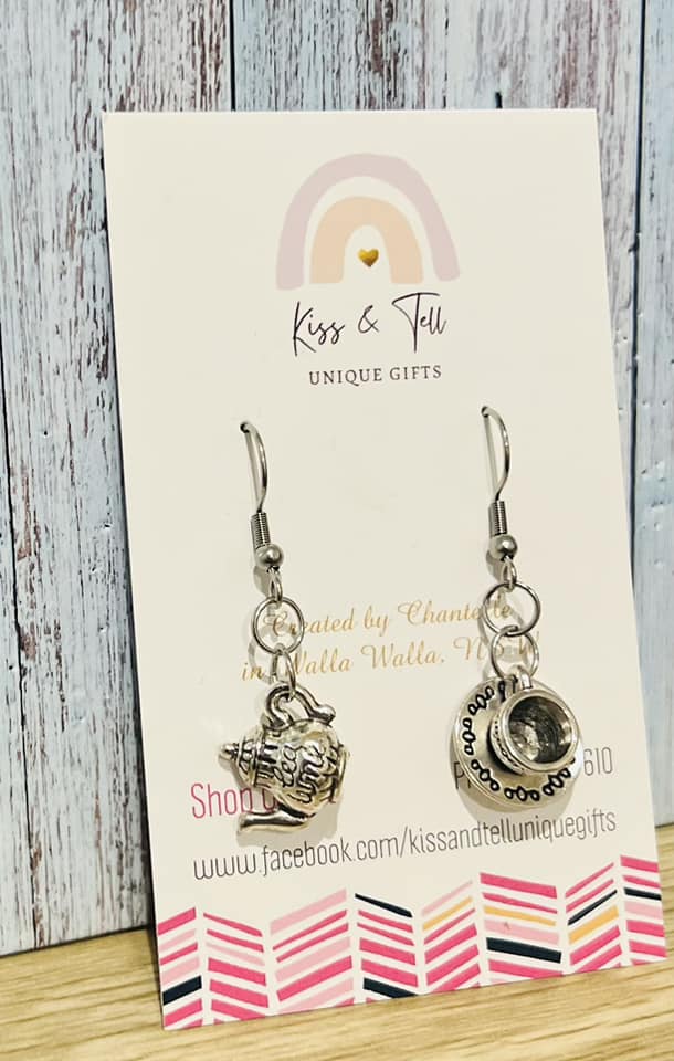 Teapot & Cup Dangle Earrings