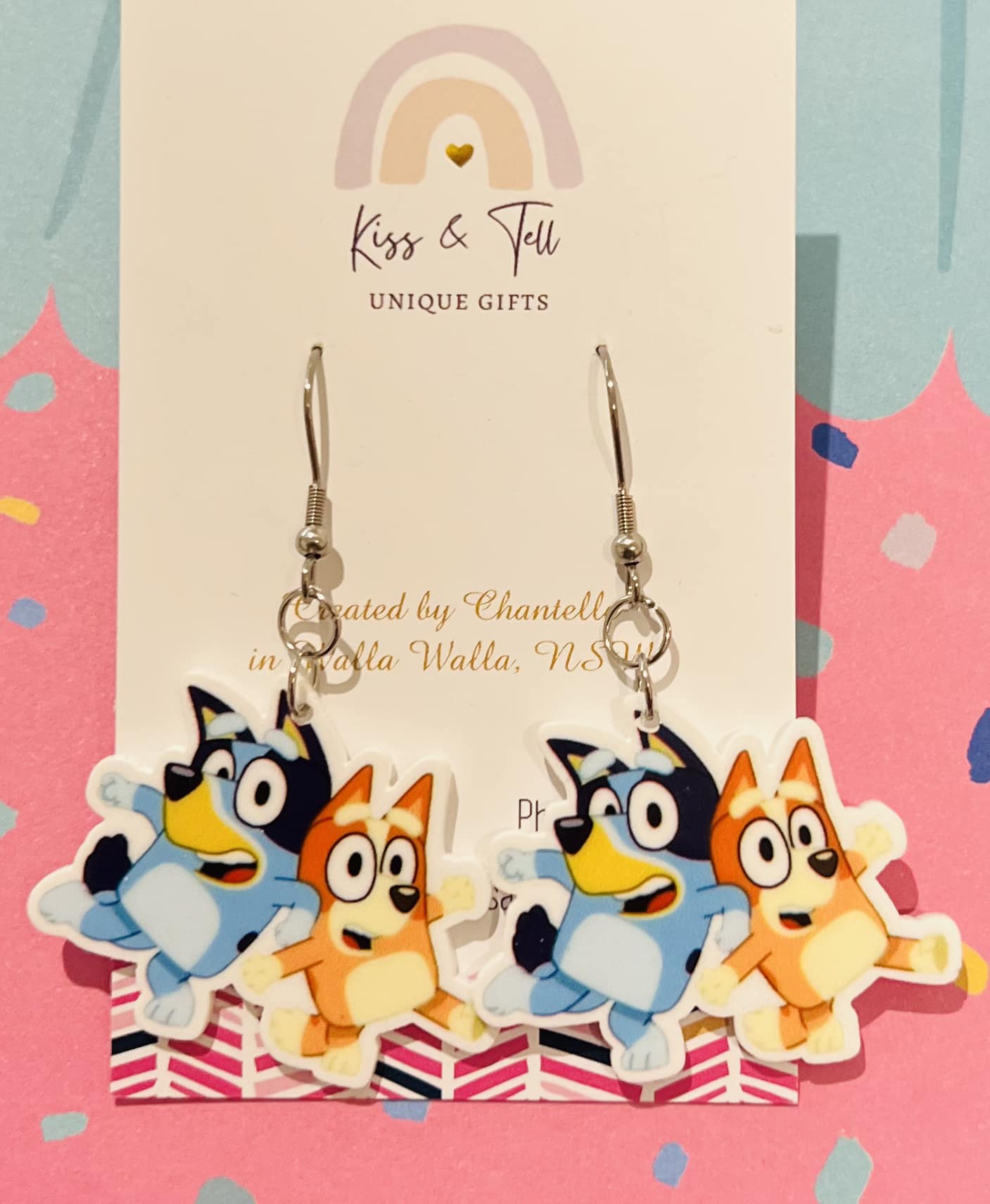 Bluey & Bingo Dancing Dangle Earrings