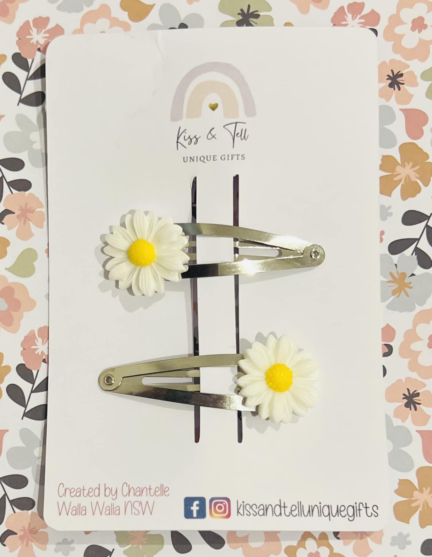 White Daisy Hair Clip Sets