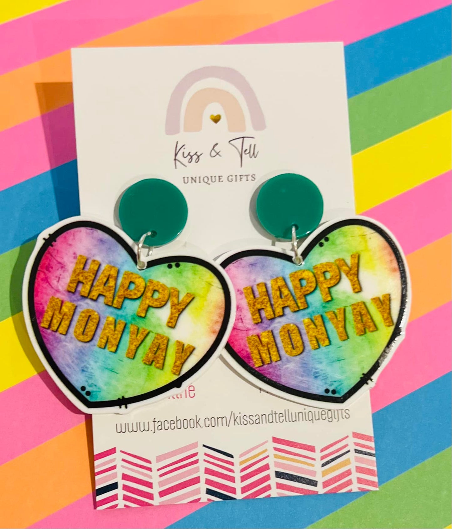 "Happy MONYAY" Dangle Earrings