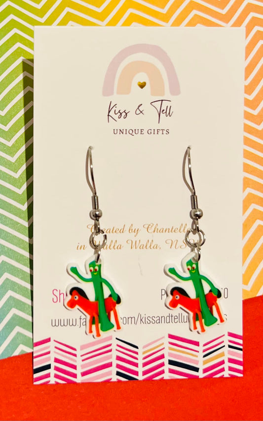 Small Gumby Dangle Earrings