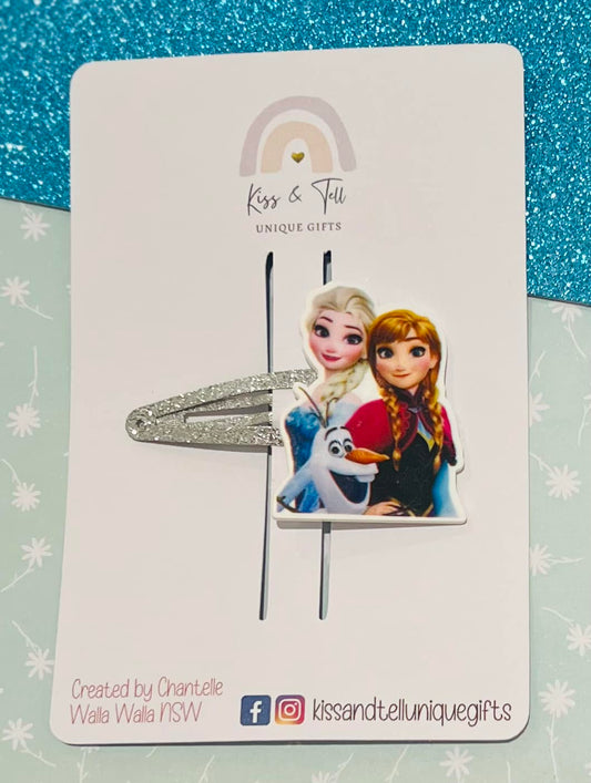 Frozen Characters Glitter Hair Clip