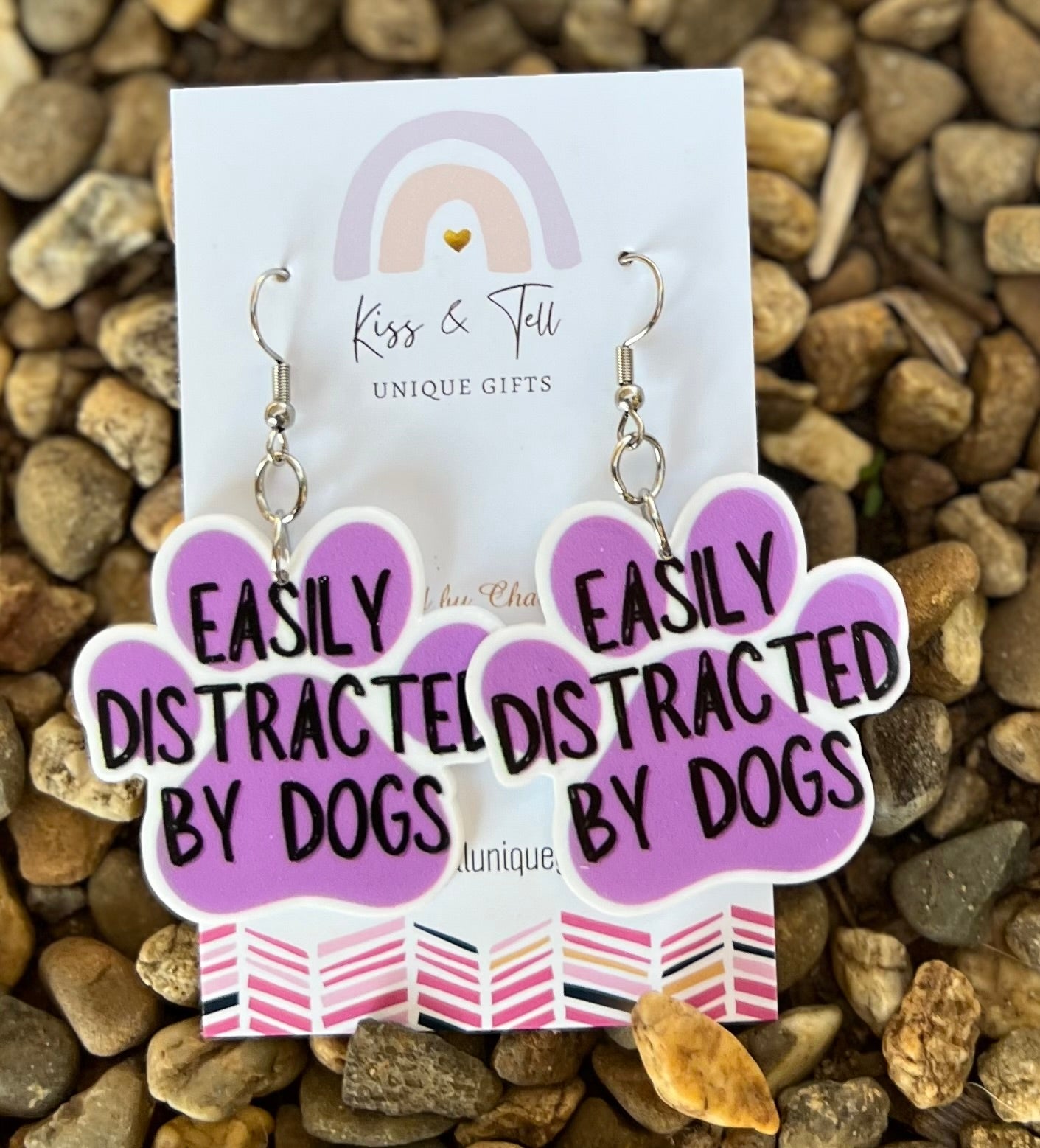 "Easily Distracted by Dogs" Earrings