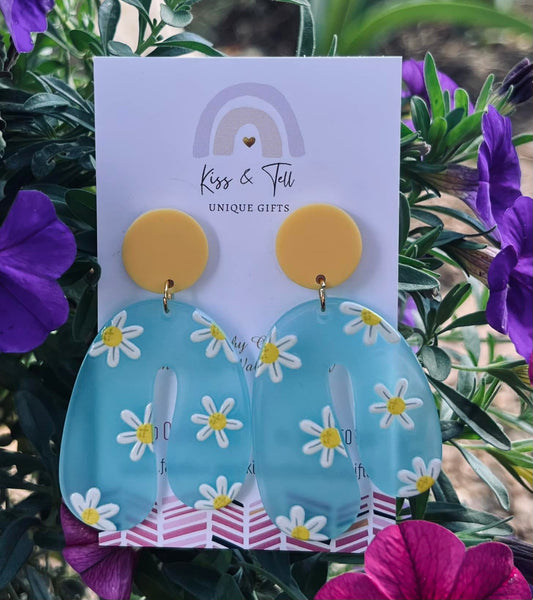 Spring Flowers U-Drop Earrings