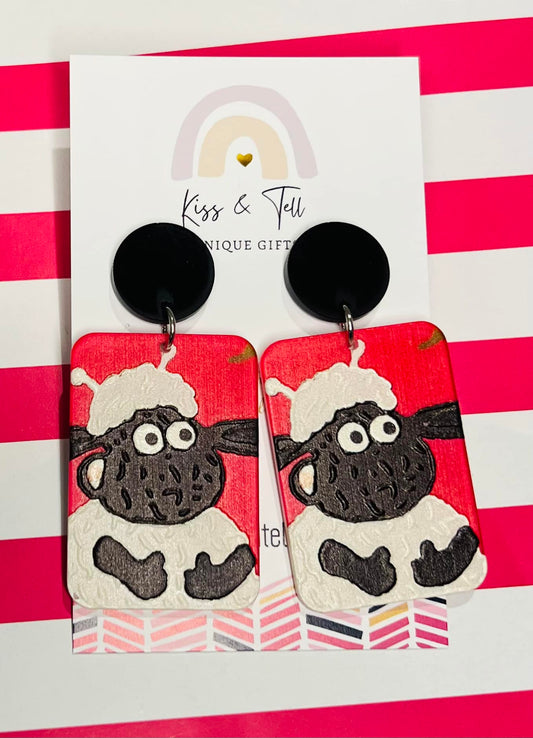 Shaun Sheep Acrylic Earrings