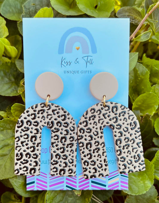 Leopard Print U-Drop Earrings