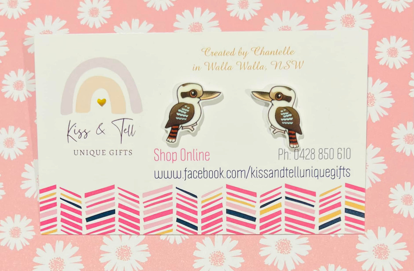 Kookaburra Bird Stud Earrings