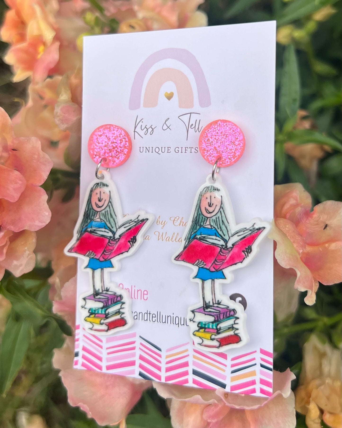 Matilda Book Dangle Earrings