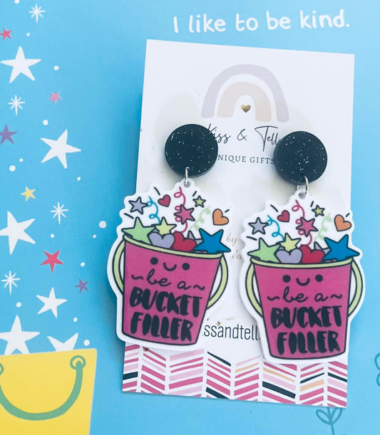 Pink Bucket Filler Earrings