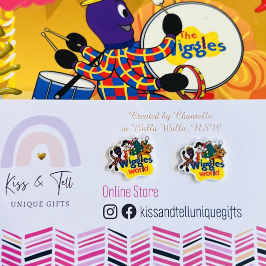 Wiggles Characters Stud Earrings