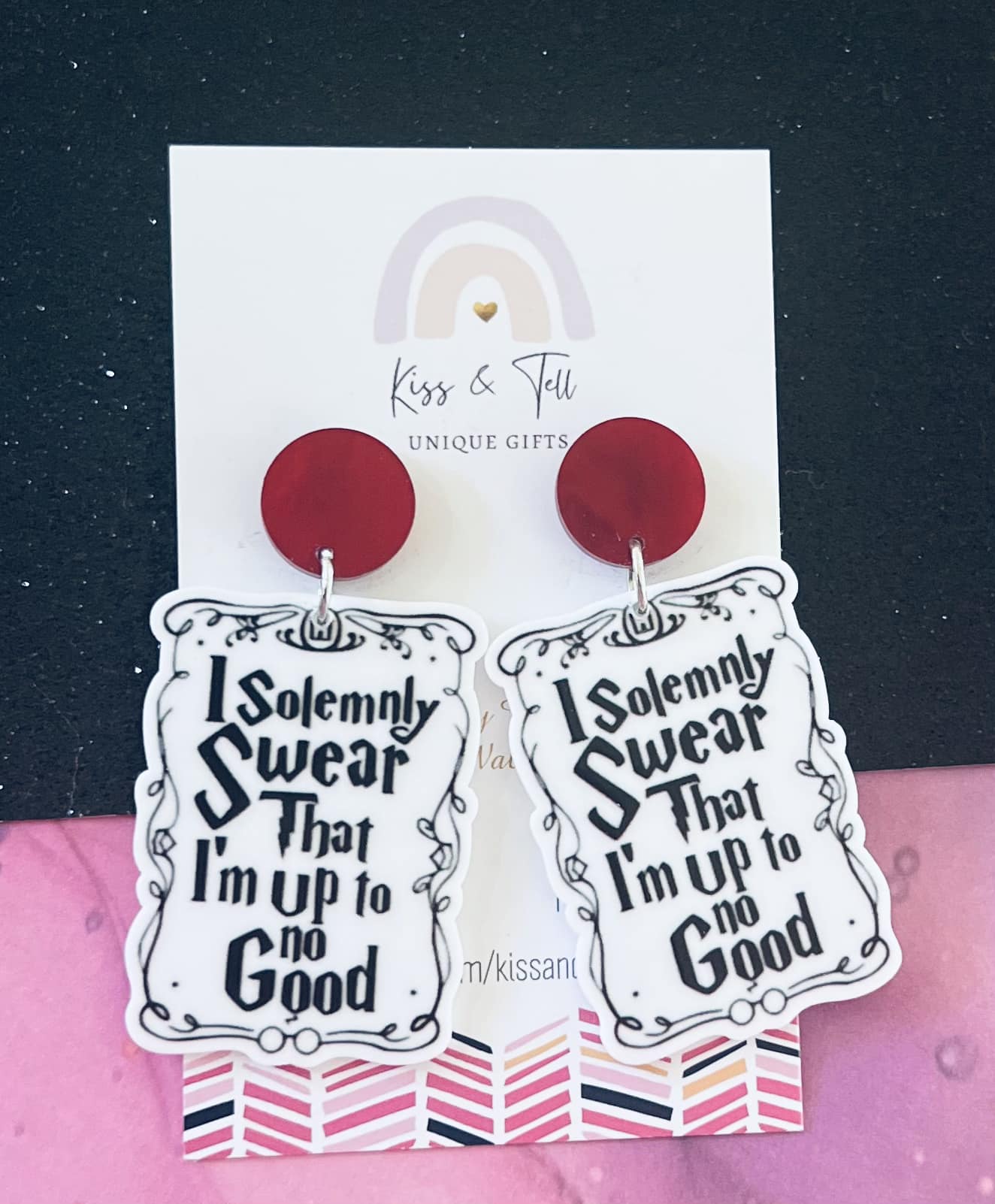 Harry P Book Movie Quote Earrings