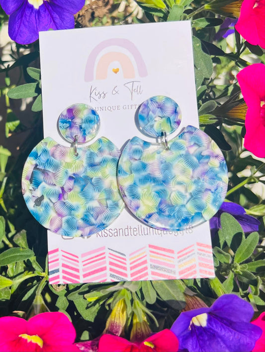 Pastel Print Drop Earrings