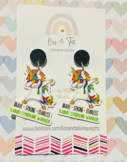 Kabuki Syndrome Warrior Earrings