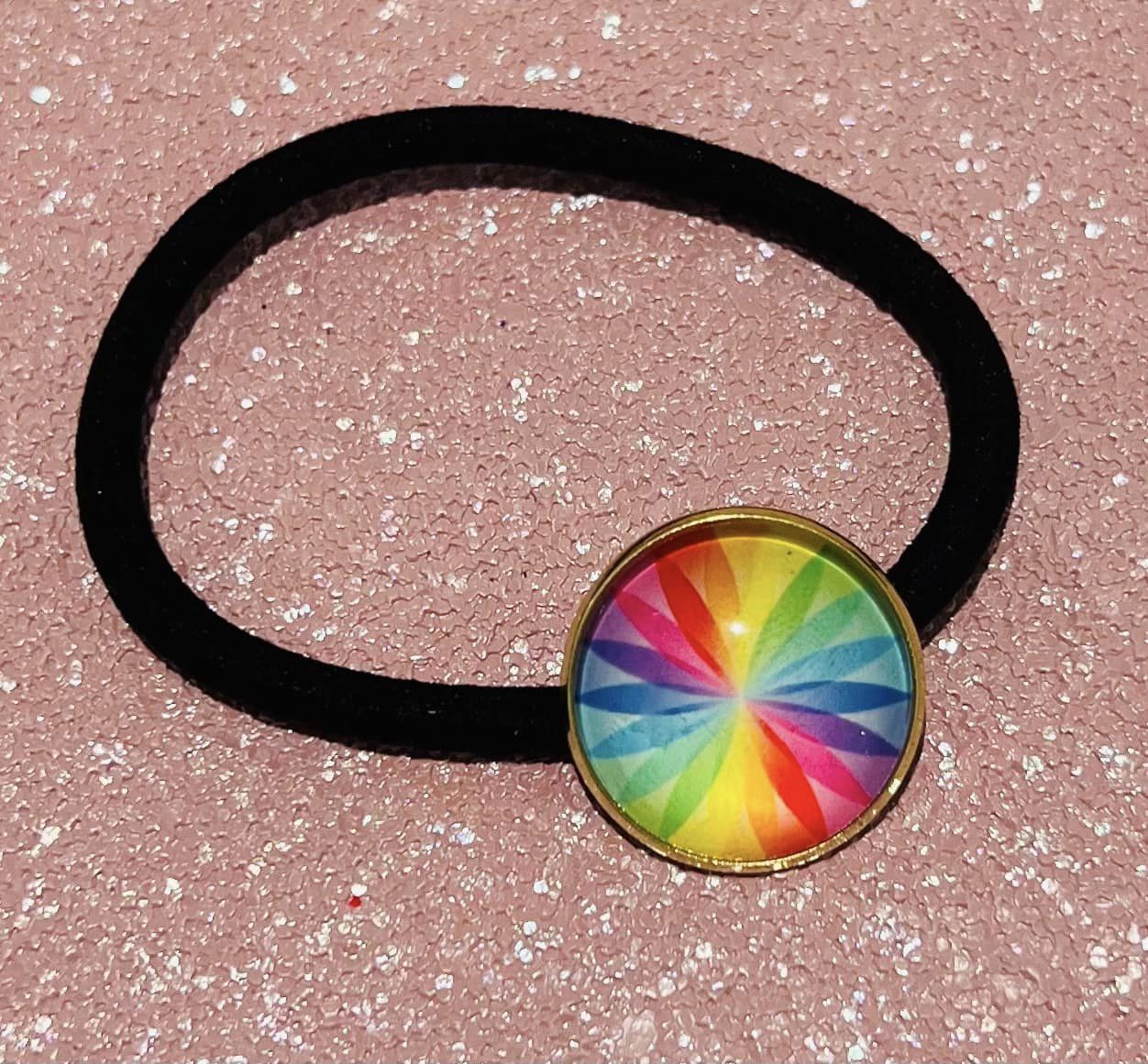 Rainbow Pattern Hair Tie