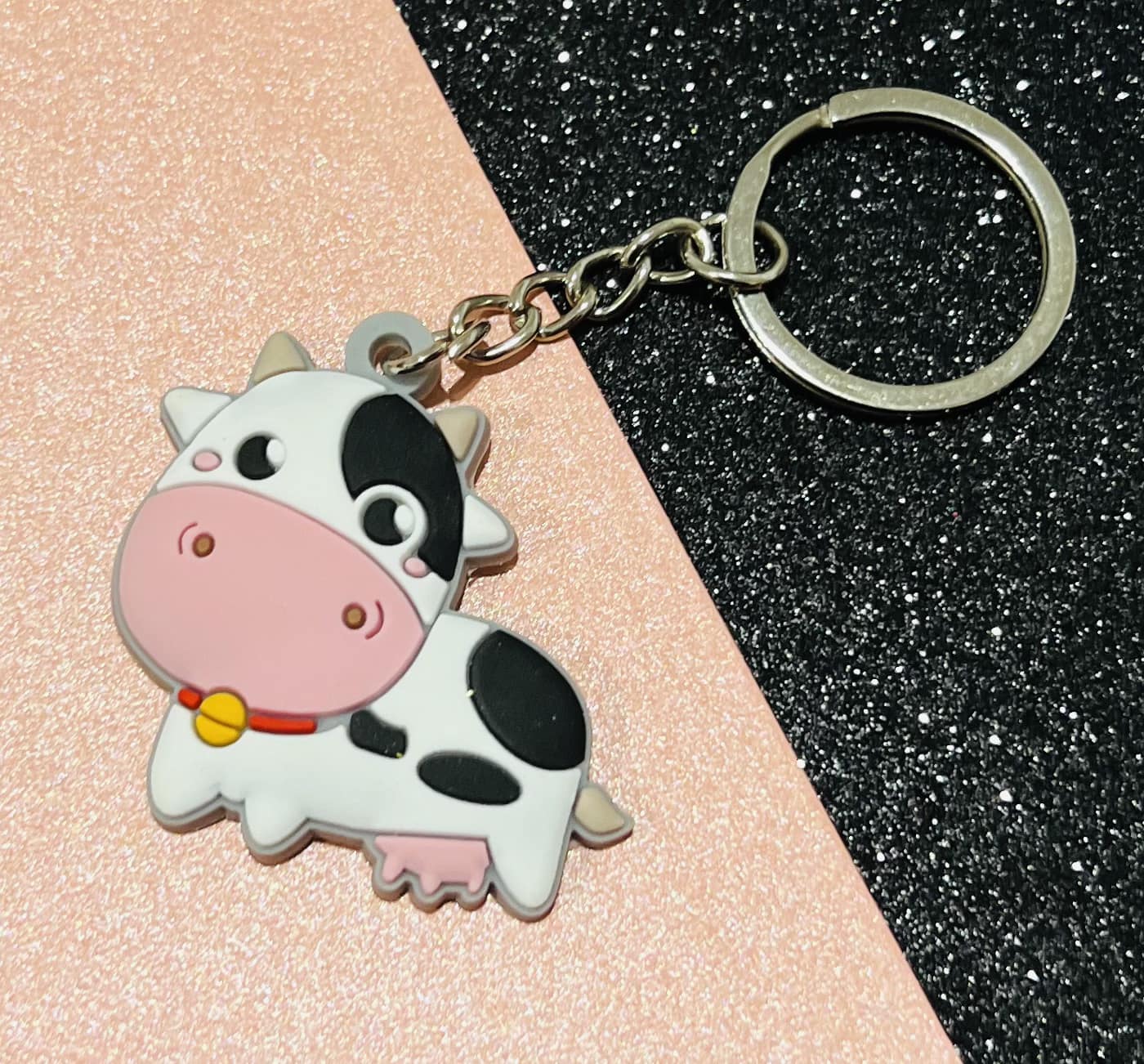 Rubber Cow Keyring