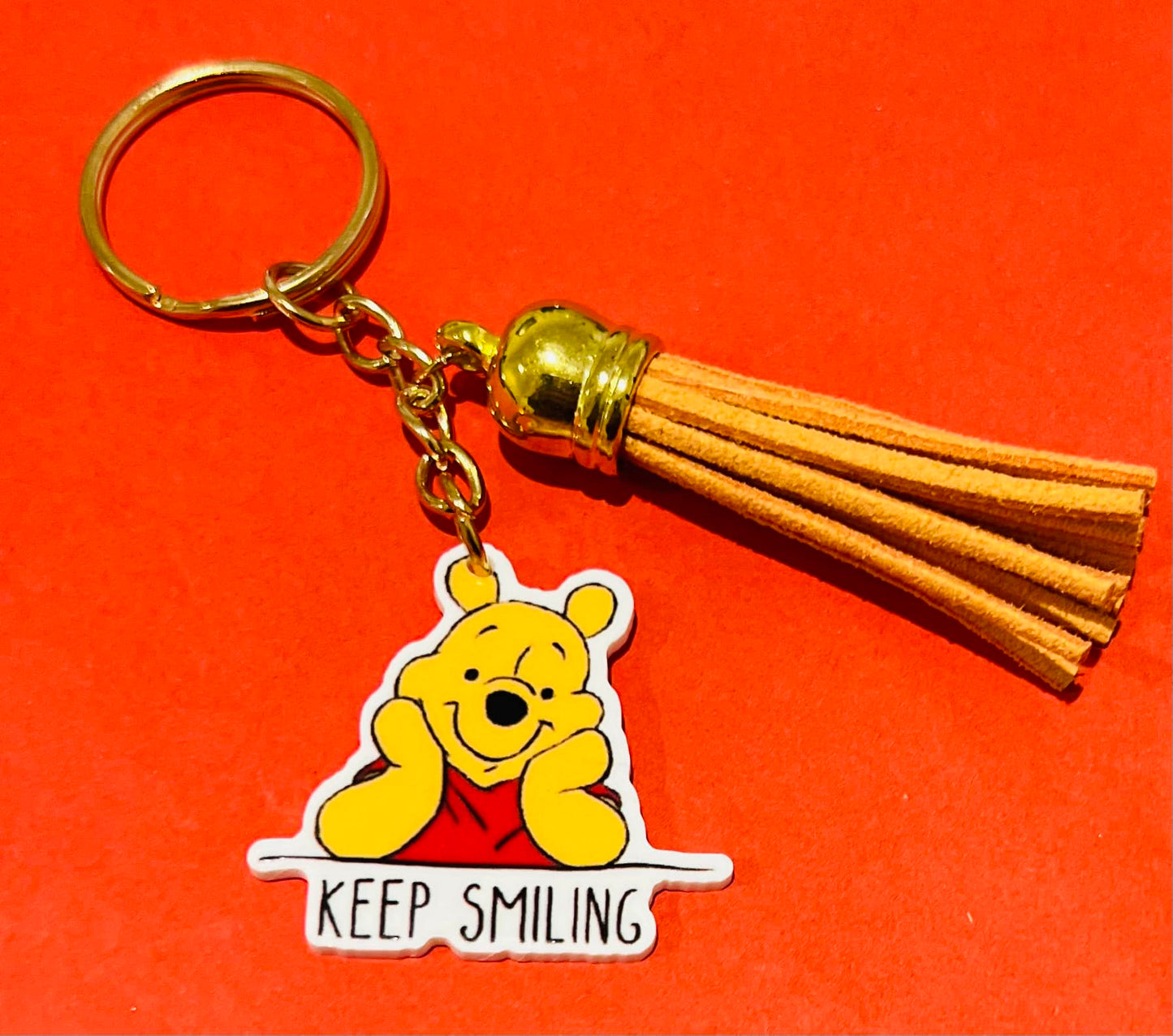 "Keep Smiling" Bear Keyring