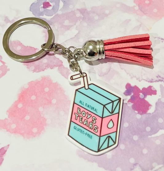 "All Natural Boys Tears" Keyring