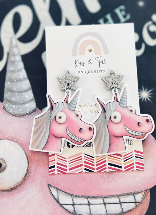 Thelma Unicorn Star-Drop Earrings