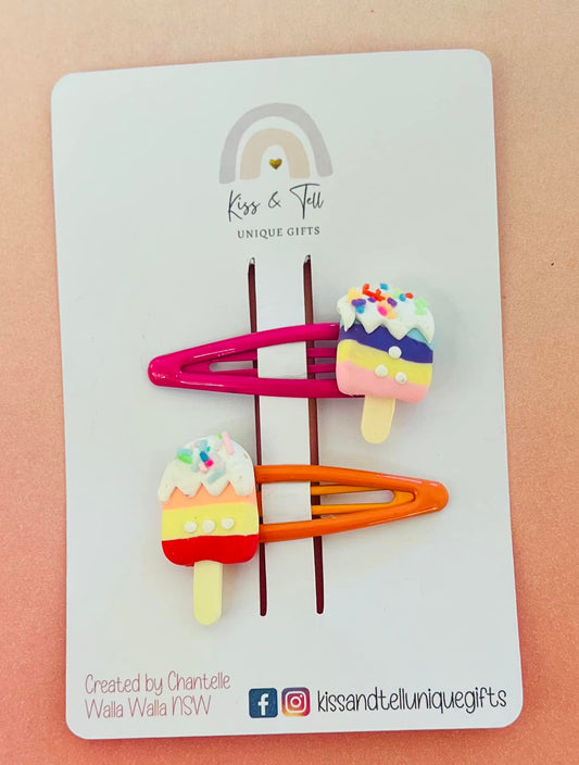 Ice Cream Hair Clip Set