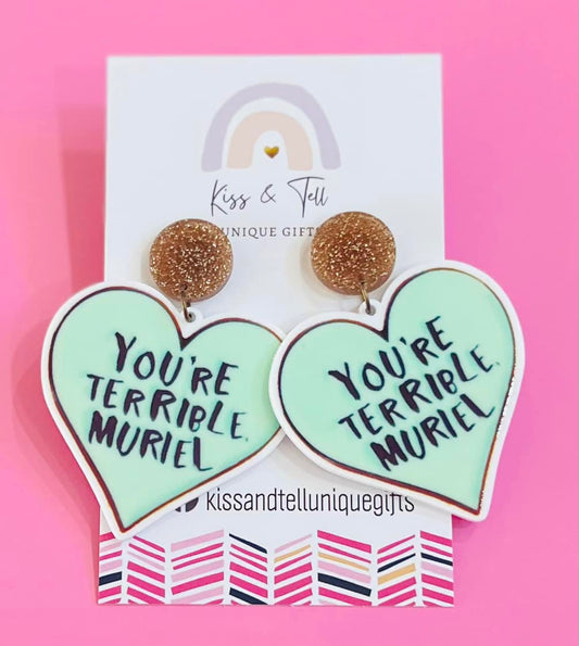 Muriel's Wedding Movie Quote Earrings