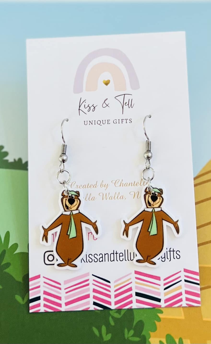 Yogi Bear Dangle Earrings