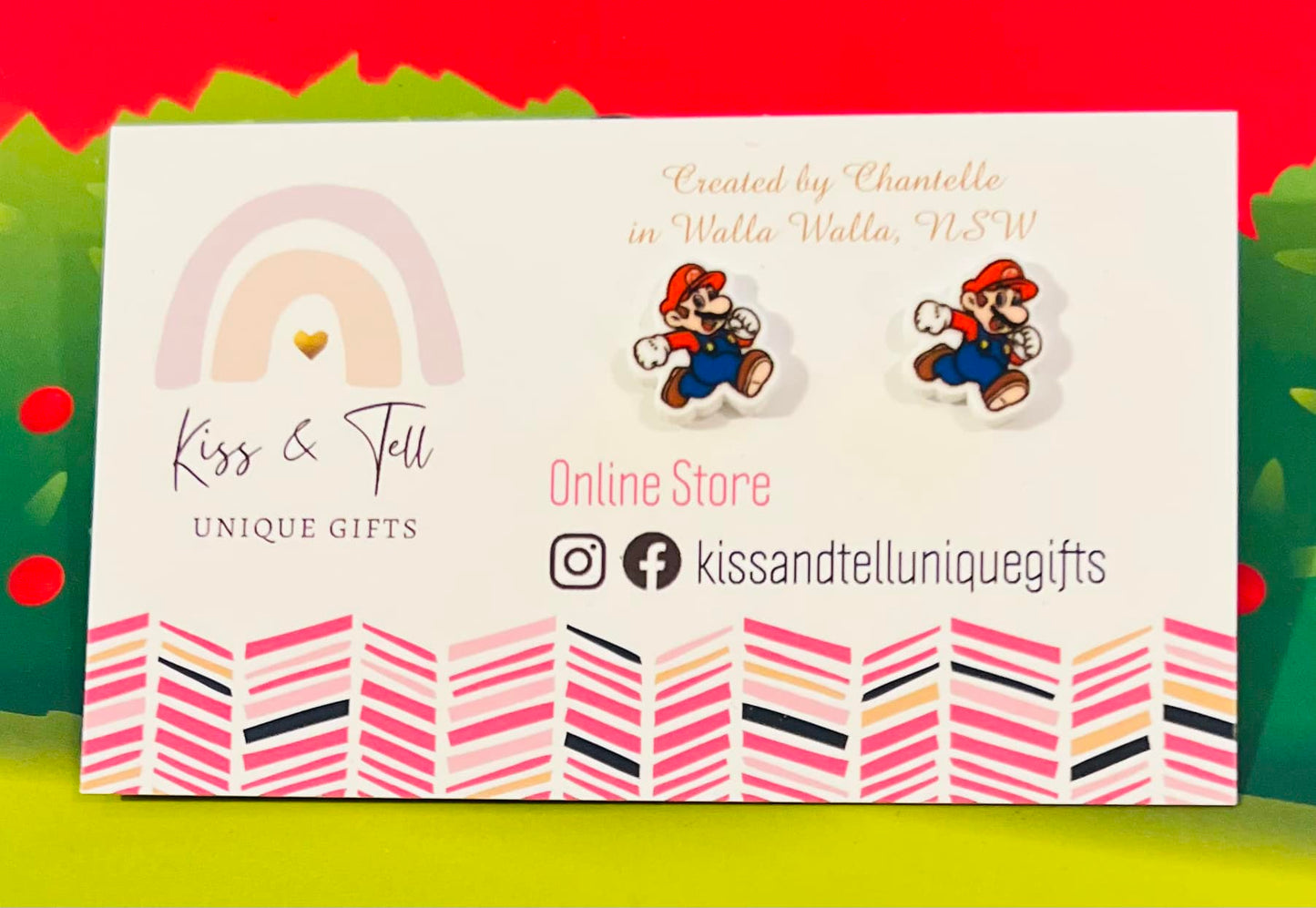 Mario Character Stud Earrings