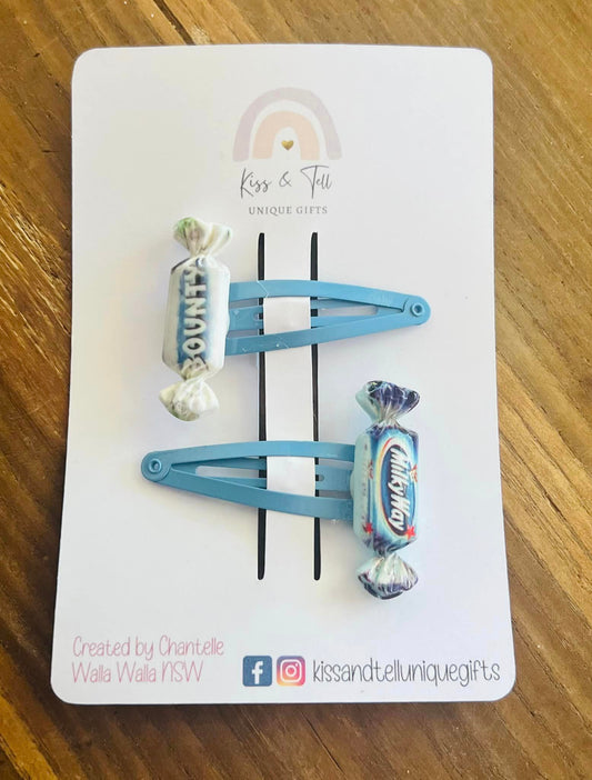 Chocolate Bar Hair Clip Sets