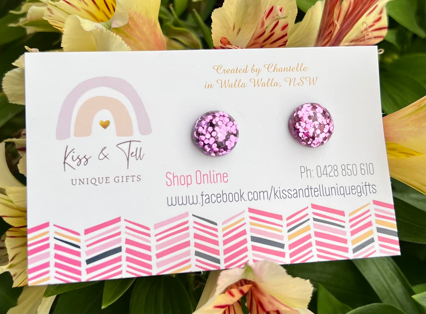 Glitter Stud Earrings