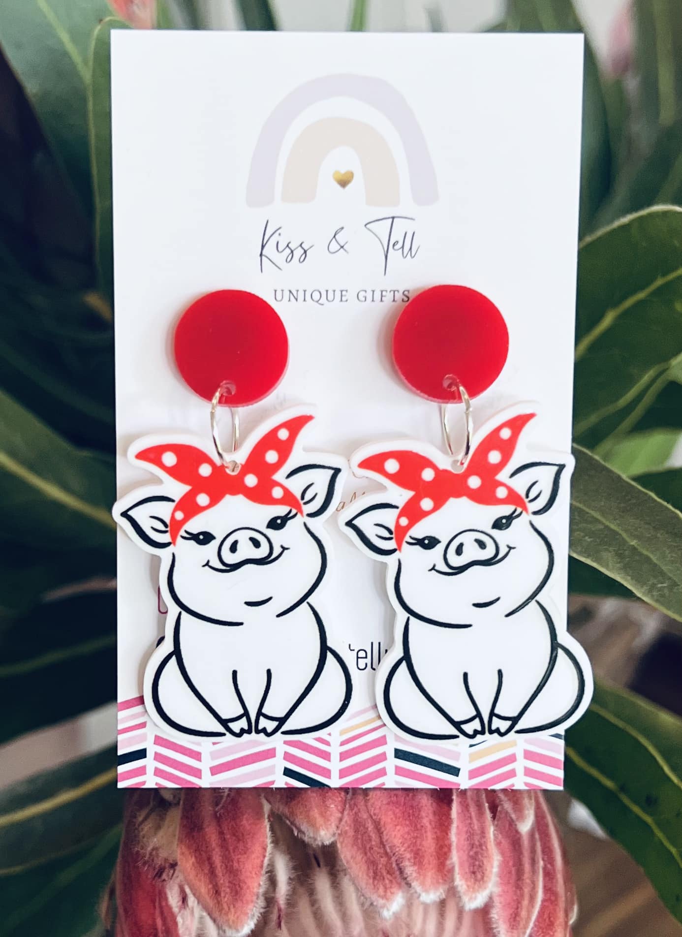 Cute Pig Dangle Earrings